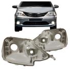 Par Carcaça Cinza Farol Dianteiro Etios 2012 2013 14 A 2019