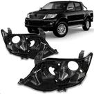 Par carcaca farol hilux 2012 2013 2014 2015 sw4 com regulador