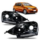 Par carcaça farol preta etios 2012 a 2021