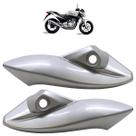 Par Carenagem Lateral do Farol CB 300R 2009 2010 Prata Acabamento Liso