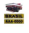 Par Chapa Alumínio Para Faixa Ouro Refletiva Placa Caminhões
