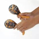 Par Chocalho Artesanal Maraca Instrumento Música Percussão