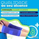 Par Cotoveleira Azul Ajuste Rápido Praticidade no Uso Diário Proteção de Braço Alta Qualidade