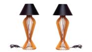 Par de Abajur Luminária 53cm Mod. Diamante Luxo Quarto Sala