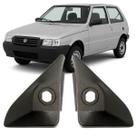 Par de Acabamento Interno Retrovisor Fiat Uno Mille Fire Way 2004 2005 2006 2007 2008 2009 2010 2011 2012 2013 para 2 Portas