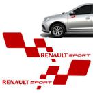 Par De Adesivo Lateral Vermelho Tuning Renault Sport Sandero