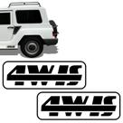 Par De Adesivos 4w Is Linha Gurgel Emblema Lateral Preto Par De Adesivos 4w Is Linha Gurgel Emblema Lateral Preto