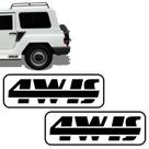 Par De Adesivos 4w Is Linha Gurgel Emblema Lateral Preto