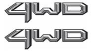 Par De Adesivos 4wd Ranger 2024 Emblema Lateral Wb573