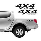 Par de adesivos 4x4 mitsubishi l200 triton lateral