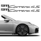 Par De Adesivos 911 Carrera 4 S Para Porsche Lateral Grafite