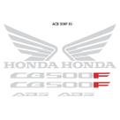 Par De Adesivos Asa Honda CB 500F Cinza e Vermelho S/ Resina