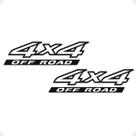 Par de Adesivos Branco 4x4 Off Road Compatível C/ Frontier