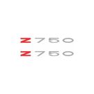 Par de Adesivos Compatível Kawasaki Z750 Vermelho/Prata