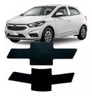 Par De Adesivos Emblema Gravatas Dt Tr Chevrolet Onix Preto