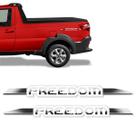 Par De Adesivos Fiat Strada Freedom 2019 2020 Branco Lateral