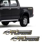 Par De Adesivos Hilux 05/08 4x4 Turbo Intercooler Dourado