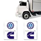 Par de Adesivos Motor Cummins Emblemas Caminhão Volkswagen