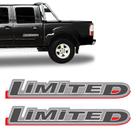 Par de Adesivos Ranger 10/12 Limited Emblema Lateral Prata
