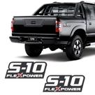 Par De Adesivos S10 Flex Power 09 2010 2011 Emblema Vermelho