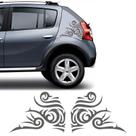 Par De Adesivos Sandero Stepway 08/14 Tattoo Tribal Grafite