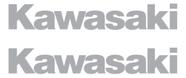 Par de Adesivos Tanque Compatível Kawasaki Prata
