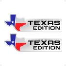 Par De Adesivos Texas Edition Cromado Resinado Genérico