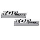 Par De Adesivos Top Brake Mercedes Benz Emblema Resinado