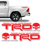Par De Adesivos Trd Punisher Edition Hilux Lateral Vermelho