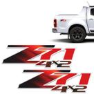 Par De Adesivos Z71 4x2 S10, D20, Silverado Emblema Lateral