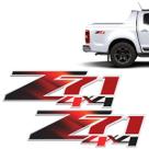 Par De Adesivos Z71 4x4 S10, D20, Silverado Emblema Lateral