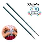 Par de Agulhas Intercambiáveis Tricô KnitPro Zing 3.25mm