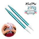 Par de Agulhas Intercambiáveis Tricô KnitPro Zing 8.00mm