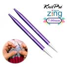 Par de Agulhas Tricô Intercambiáveis KnitPro Zing 7.0mm