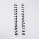 Par de alças dupla de strass 10cm