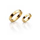 Par de Aliança Casamento Compromisso Quadrada Banhado a Ouro 18k Par de Aliança Casamento Compromisso Quadrada Banhado a Ouro 18k