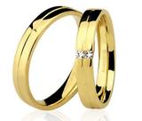Par De Aliança Casamento De Ouro 18k Com 3mm E Diamantes Par De Aliança Casamento De Ouro 18k Com 3mm E Diamantes