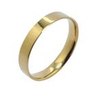 Par de Aliança de Ouro 18k 750 Anatômica Reta 3,8mm WG
