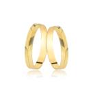 PAR DE ALIANÇAS 5MM FOSCAS DIAMANTADAS OURO amarelo 10K MJ8 PAR DE ALIANÇAS 5MM FOSCAS DIAMANTADAS OURO amarelo 10K MJ8