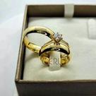 Par de alianças 6MM Cobre Banhada a ouro 18k