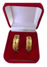 Par De Alianças Batimentos 8mm + Caixa de Veludo - Banhado a ouro 18k