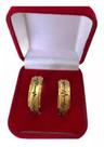 Par De Alianças Batimentos 8mm + Caixa de Veludo - Banhado a ouro 18k