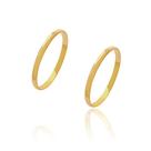 Par de Alianças de Casamento Diana Ouro Abaulada Lisa 1,8mm 1,5g Par de Alianças de Casamento Diana Ouro Abaulada Lisa 1,8mm 1,5g