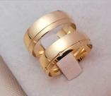 Par de Alianças de Casamento Ouro 18 K Coleção Zeus de 5 mm e 5 pedras