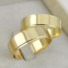 Par de Alianças de Casamento Tradicional Kenzie Ouro 18K 6mm 10g retas Par de Alianças de Casamento Tradicional Kenzie Ouro 18K 6mm 10g retas