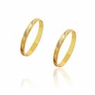Par de Alianças de Casamento Zeus em Ouro Riscos Diagonais 2,5mm 1,9g Par de Alianças de Casamento Zeus em Ouro Riscos Diagonais 2,5mm 1,9g