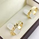 Par de Alianças de Casamento Zeus em Ouro Trabalhada Reta 4mm 4 g