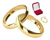 Par de Alianças de Namoro + Anel Solitario - Bem casados Alianças
