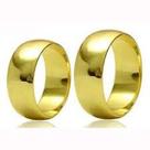 Par De Alianças De Noivado/Casamento Ouro 18 Kilates 6 mm 7 Gramas