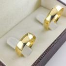 Par de Alianças de ouro 18k 5mm 6g Tradicional Abaulada